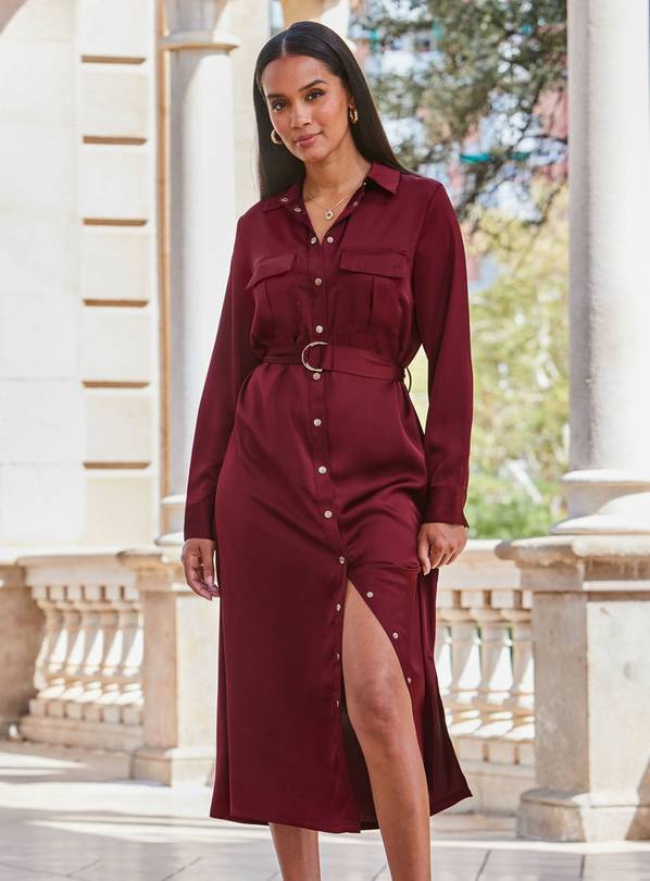 Long sleeve shop button shirt dress